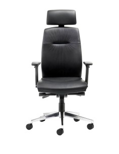 Mayer Bürostuhl myCONTRACT LINE, 2480 81 007 Leder schwarz, Gestell alu 2