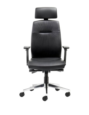 Mayer Bürostuhl myCONTRACT LINE, 2480 81 007 Leder schwarz, Gestell alu