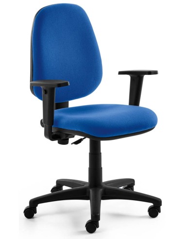 Mayer Bürostuhl myALPHA Stoff blau, Gestell schwarz