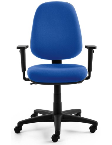 Mayer Bürostuhl myALPHA Stoff blau, Gestell schwarz