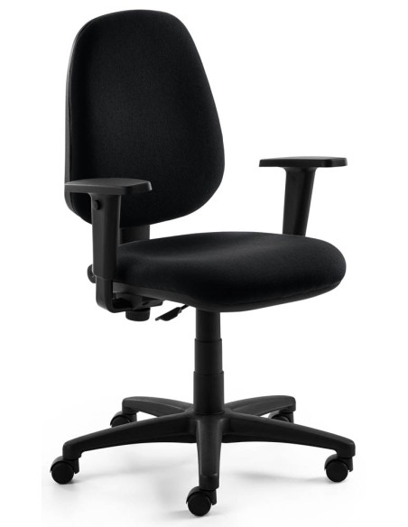 Mayer Bürostuhl myALPHA Stoff schwarz, Gestell schwarz