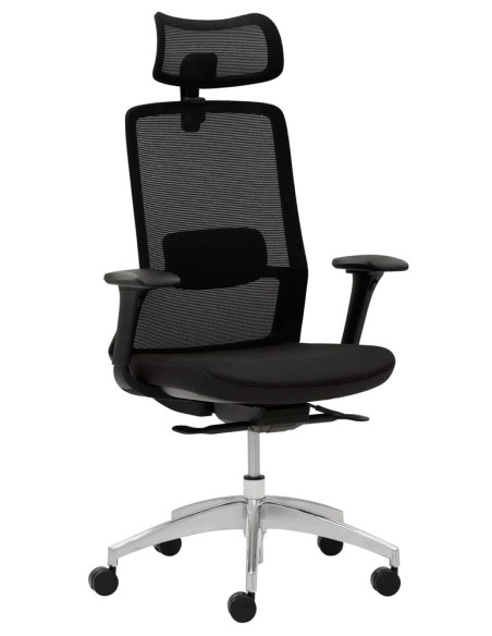 Mayer Bürostuhl, 2482_KS Stoff schwarz, Gestell alu