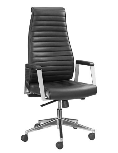 Mayer Chefsessel myDELUXE, 2491 Leder schwarz, Gestell alu