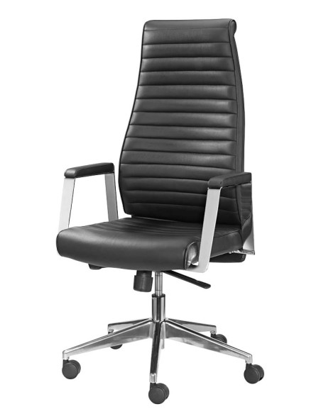 Mayer Chefsessel myDELUXE, 2491 Leder schwarz, Gestell alu