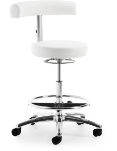 Mayer Arbeitsdrehstuhl myQUIZZ weiss Kunstleder 54-74cm