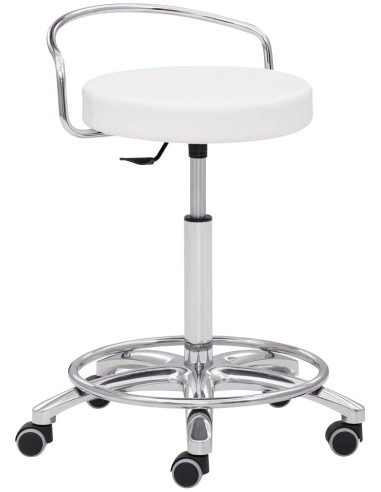 Mayer Arbeitshocker 1253 30582 weiss Kunstleder