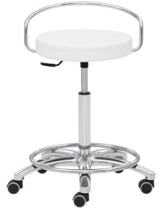 Mayer Arbeitshocker 1253 30582 weiss Kunstleder 2