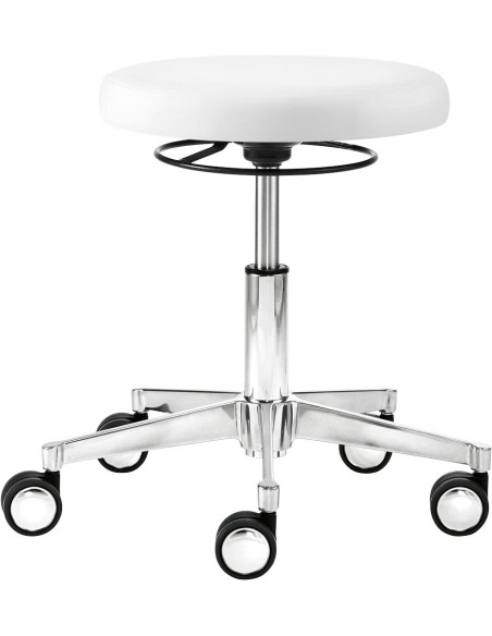 Mayer Arbeitshocker myXPERT - Maxi Tellersitz 1296 30 582 weiss Kunstleder