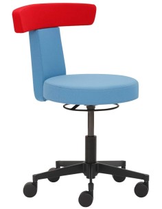 Mayer Arbeitshocker myDUO 1262 KGAS 622 hellblau, rot