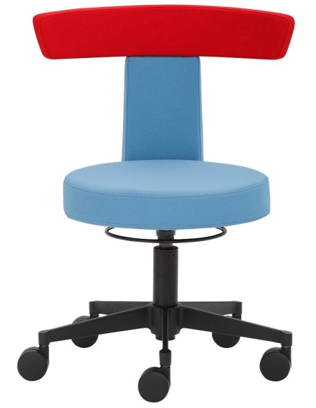 Mayer Arbeitshocker myDUO 1262 KGAS 622 hellblau, rot