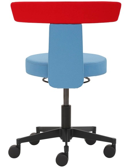 Mayer Arbeitshocker myDUO 1262 KGAS 622 hellblau, rot