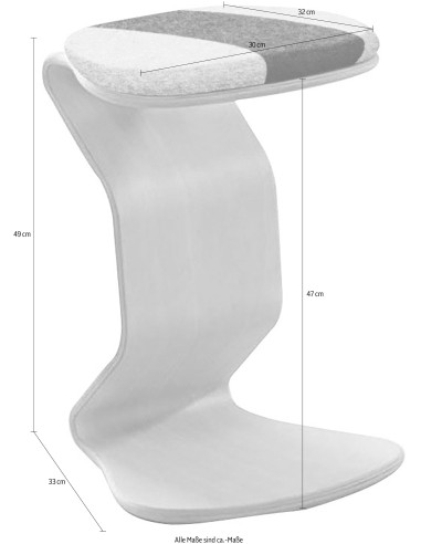 Mayer Hocker myERCOLINO grau