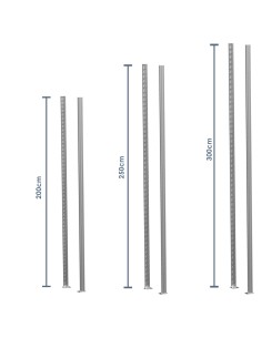 2x Ständerprofile für Evolution-Regale 2m, 2.5m, 3m
