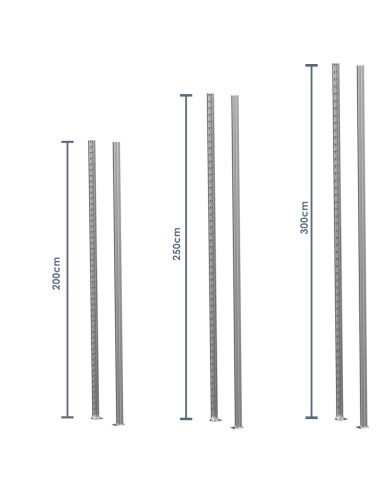 2x Ständerprofile für Evolution-Regale 2m, 2.5m, 3m