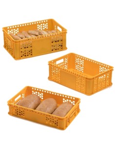 Bäcker-Kasten Gelb, Stapelbar