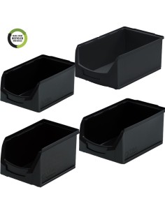 Sichtlagerkasten Schwarz Regranulat