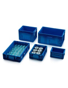 KLT-Behälter Blau handgriffe geschlossen