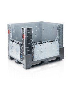 Klappbare Bigbox 120 x 100 x 97.5 cm 3 Kufen - 2x Beladeöffnung 2
