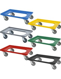 Transportroller 2 lenkbare + 2 feste Rollen 60 x 40 cm