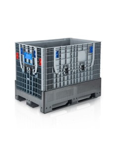 Klappbare Bigbox 120 x 80 x 95 cm 3 Kufen - 2x Beladeöffnung