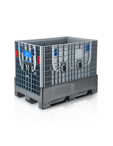 Klappbare Bigbox 120 x 80 x 95 cm 3 Kufen - 2x Beladeöffnung