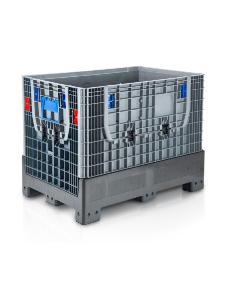 Klappbare Bigbox 120 x 80 x 95 cm 4 Füsse - 2x Beladeöffnung