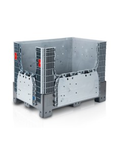 Klappbare Bigbox 120 x 80 x 95 cm 4 Füsse - 2x Beladeöffnung 2