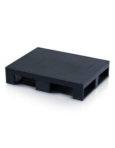 Kunststoffpalette geschlossen 80 x 60 cm mit Kufen