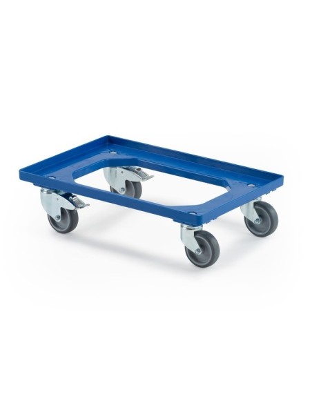 Transportroller 2 lenkbare + 2 feste Rollen mit Bremse 60 x 40 cm