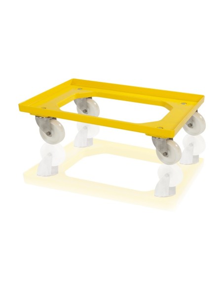 Transportroller 4 Lenkrollen aus rostfreiem Stahl 60 x 40 cm