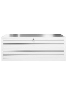 Wolfstahl Planschrank stahl 5 Schubladen 113 x 83 x 105 cm A0 lichtgrau 2