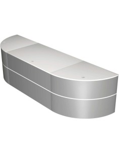 Padua Empfangstheke silber/weiss