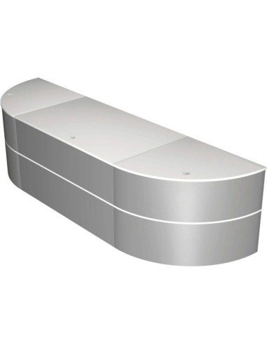 Padua Empfangstheke silber/weiss
