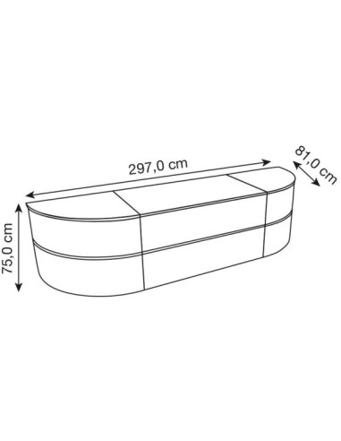 Padua Empfangstheke silber/weiss