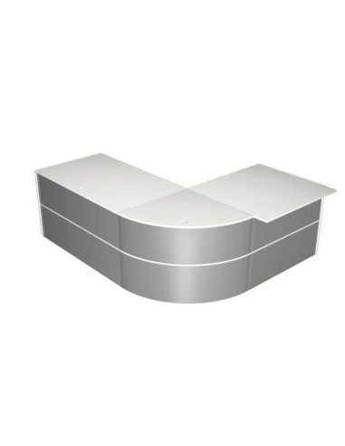 Padua Empfangstheke silber/weiss