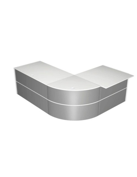 Padua Empfangstheke silber/weiss