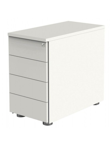 Standcontainer Move 4190 Holz weiss, 4 normale Schubladen, abschliessbar
