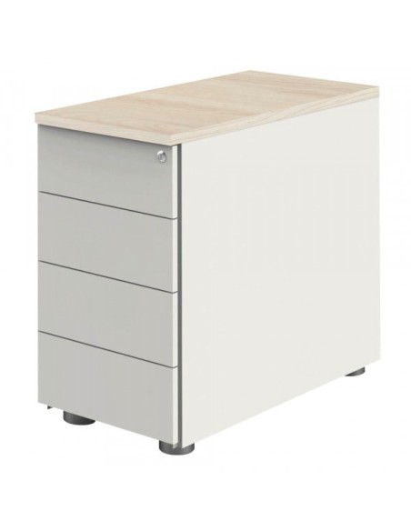 Move Standcontainer weiss, ahorn 4 Auszüge