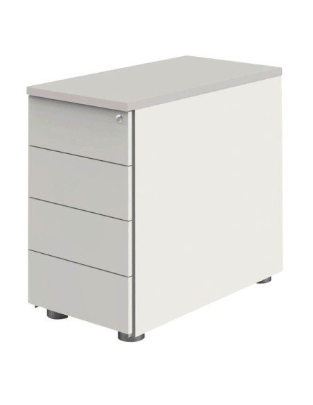 Move Standcontainer weiss, lichtgrau 4 Auszüge