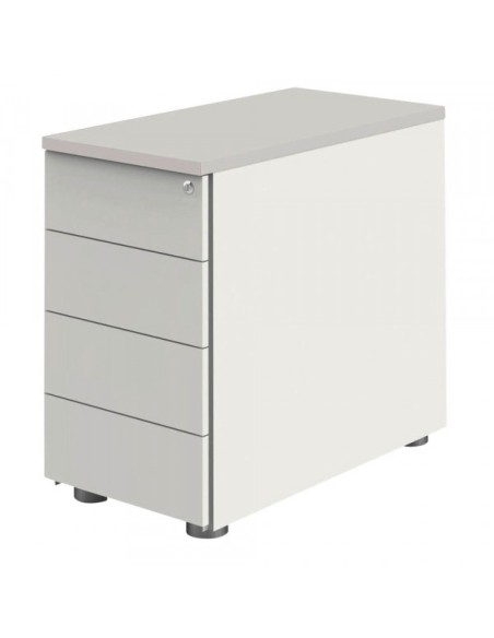 Move Standcontainer weiss, lichtgrau 4 Auszüge