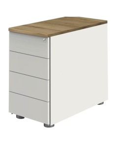 Move Standcontainer weiss, eiche 4 Auszüge