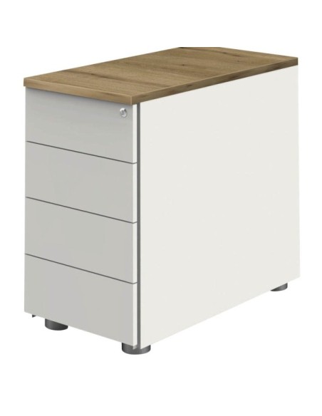 Move Standcontainer weiss, eiche 4 Auszüge