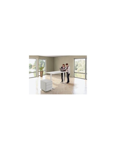 Rollcontainer Milano 4647 Holz weiss, 3 normale Schubladen, abschliessbar