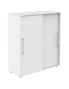 Schiebetürenschrank weiss/weiss 2 Fachböden