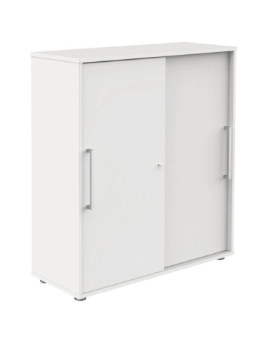 Schiebetürenschrank weiss/weiss 2 Fachböden