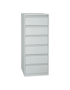 Wolfstahl Karteischrank stahl 6 Schubladen 53 x 62 x 132 cm lichtgrau 2