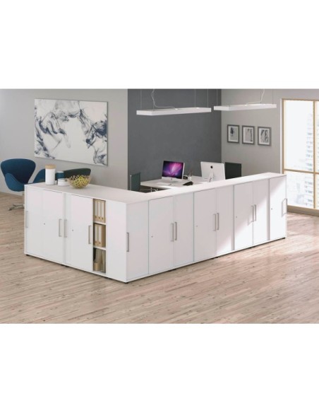 Schiebetürenschrank weiss/weiss 2 Fachböden