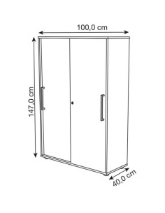 Schiebetürenschrank weiss/weiss 3 Fachböden 2
