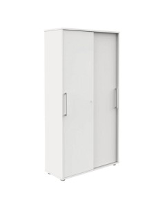 Schiebetürenschrank weiss/weiss 4 Fachböden