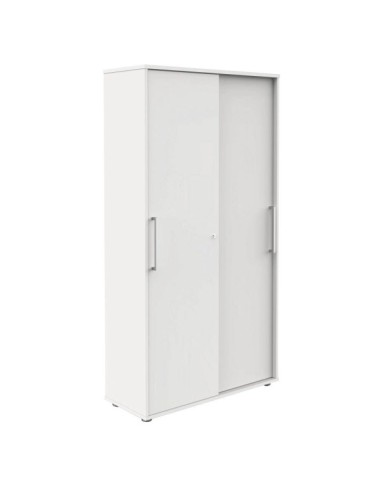 Schiebetürenschrank weiss/weiss 4 Fachböden